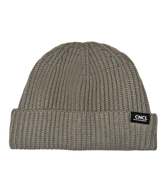 Signature Rib Knit Beanie (Cloud Grey)